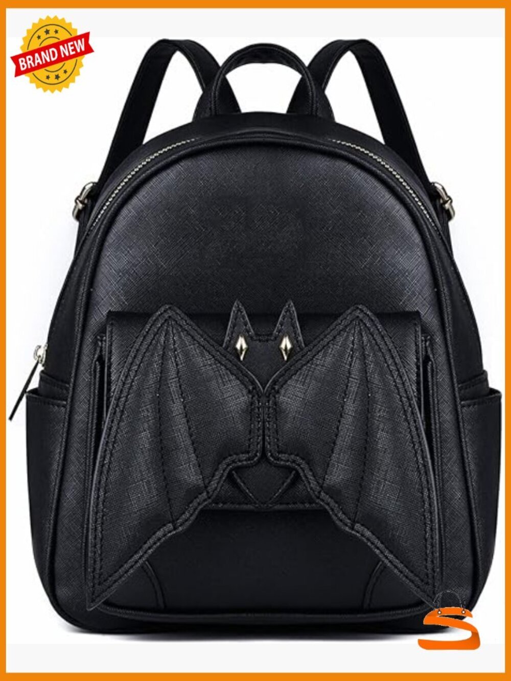 Gothic Bat Backpack Mini Leather Wings Satchel Travel Daypack